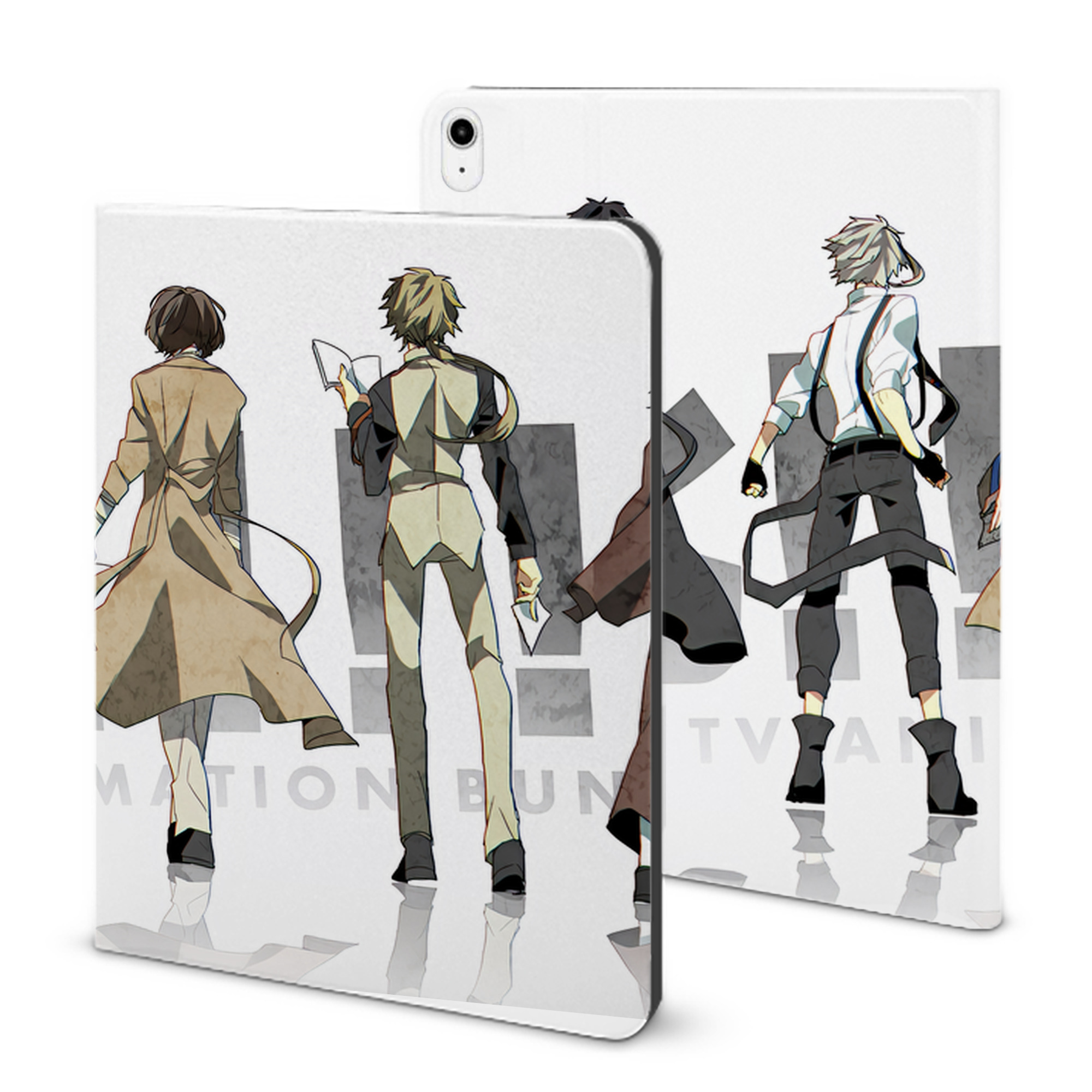 （画像用） 文豪ストレイドッグス Bungo Stray Dogs IPadケース ペンホルダー付き ブックスタイルデザイン